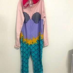 UNDERLAND Mermaid Girls Union Onesie One Piece Pajamas, S/M, Hoodie